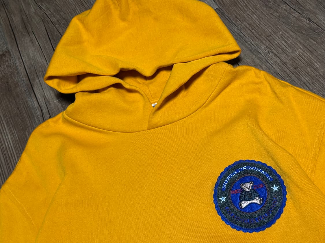 게스 오리지날 x Bear Hoodi 오렌지 오버핏 후드티 상품이미지4