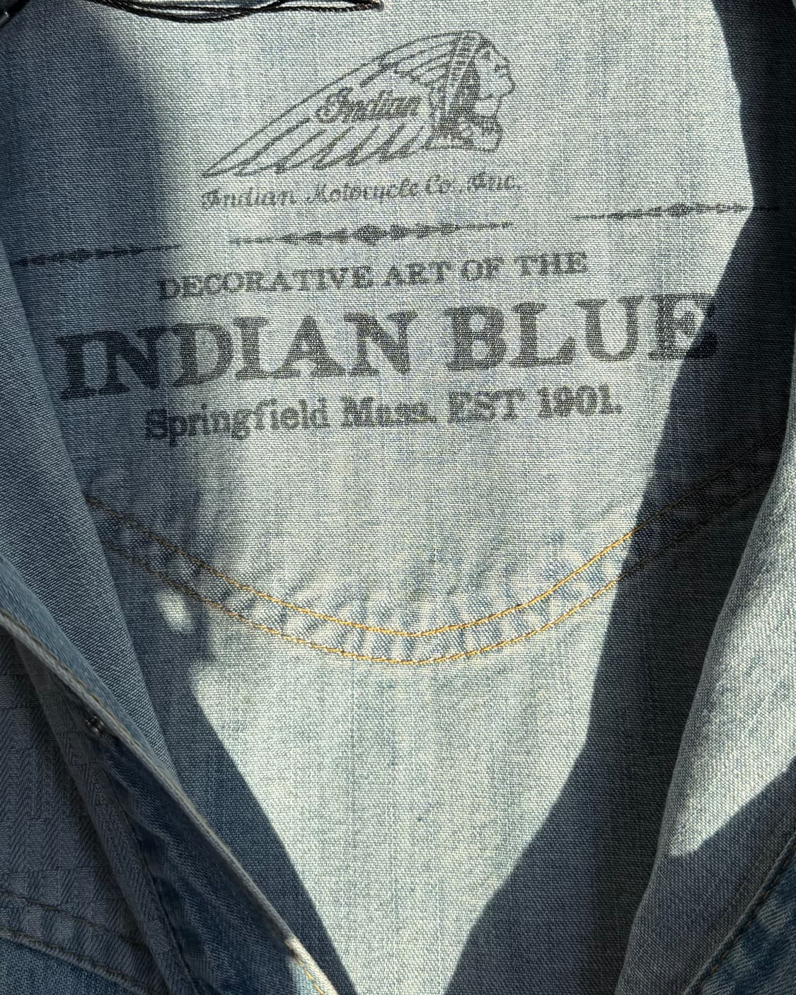 Indian Motorcycle western denim shirt 상품이미지8