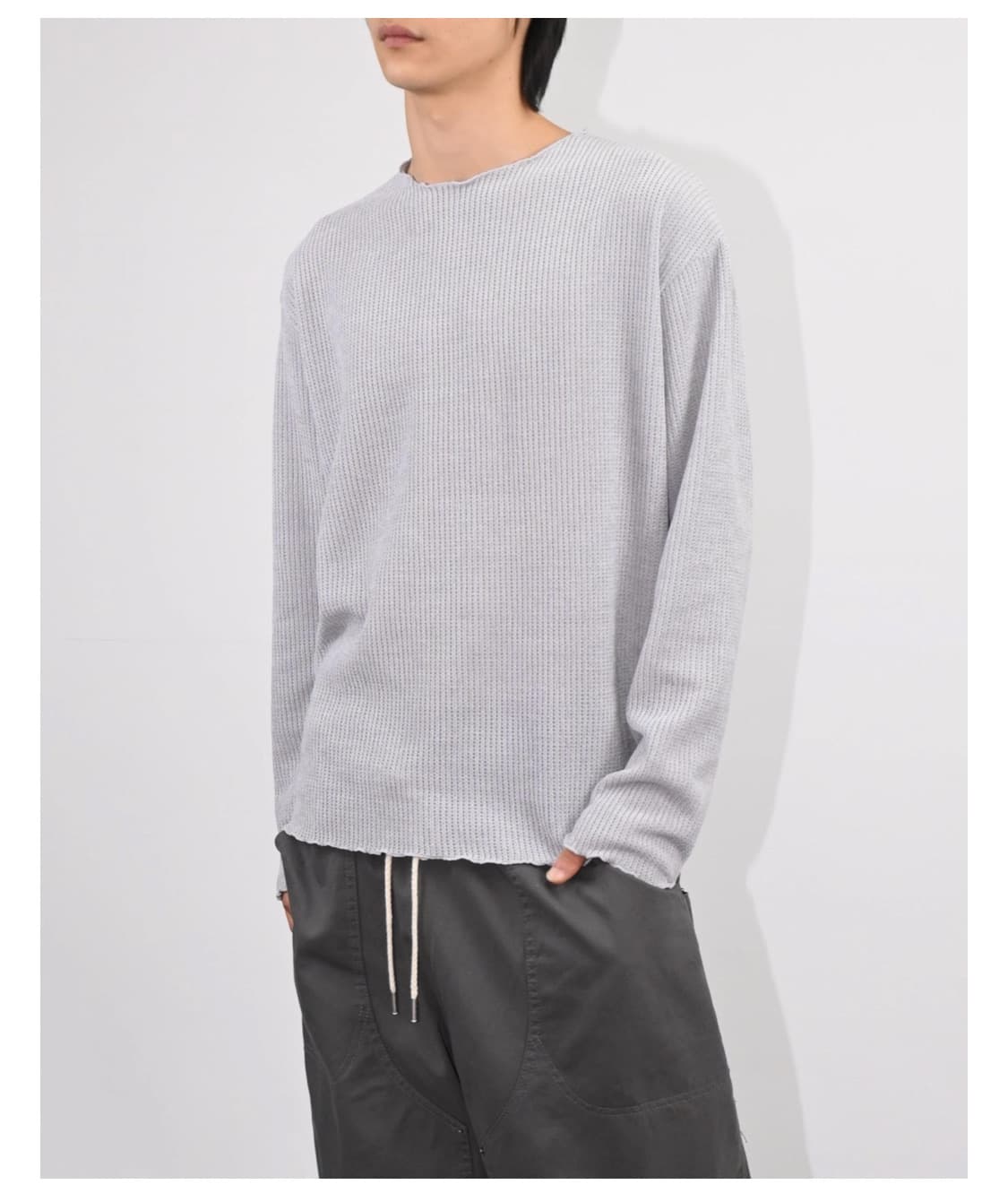 Wave velvet knit black 상품이미지2