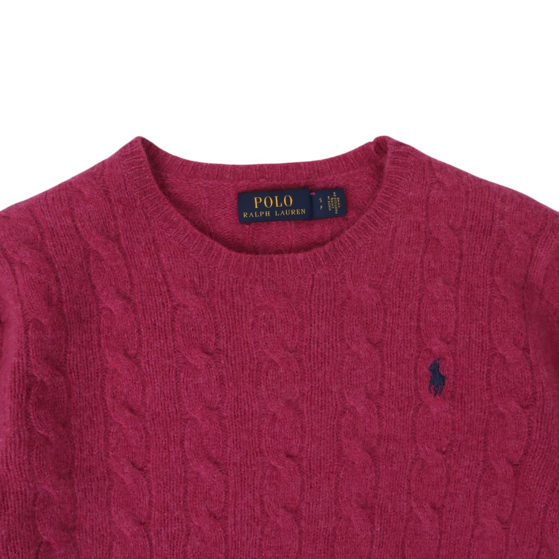 폴로 랄프로렌 핑크 울 캐시미어 케이블 니트 상품이미지2