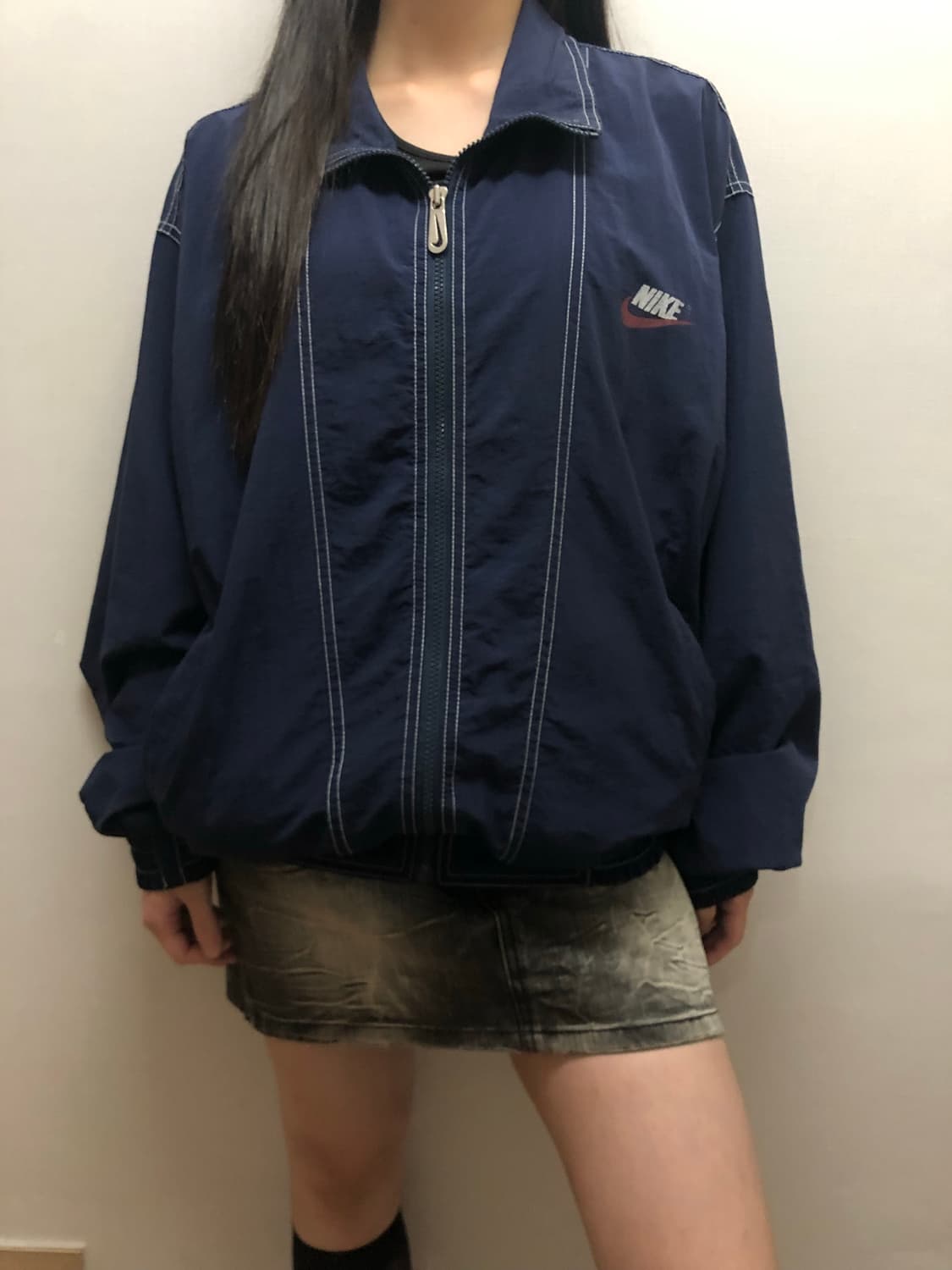 빈티지 나이키 네이비 바람막이 상품이미지1