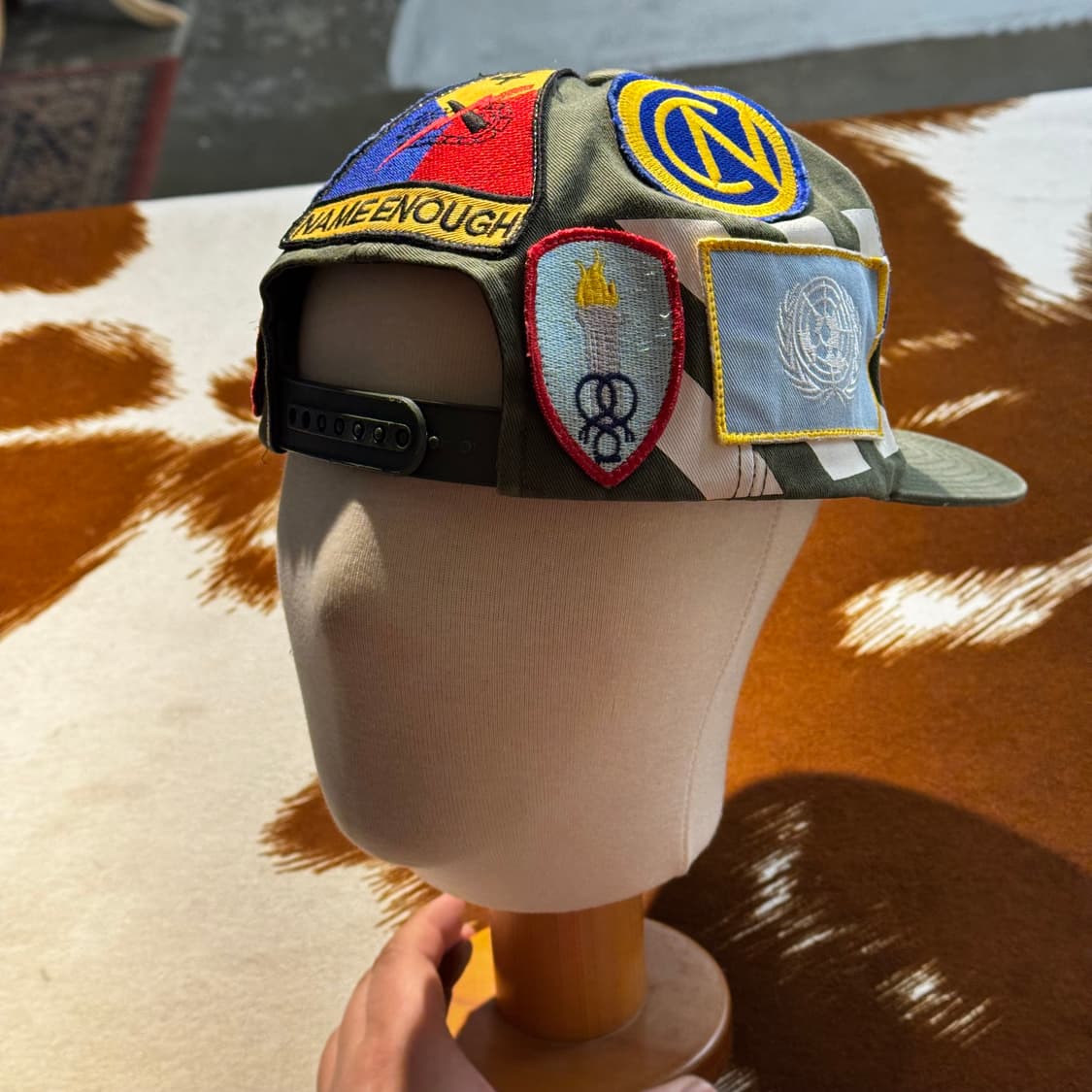 오프화이트 밀리터리 패치 캡 (OS) 카키 상품이미지5