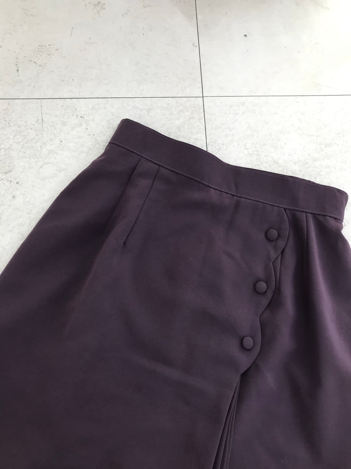 퍼플 미디 스커트 상품이미지2