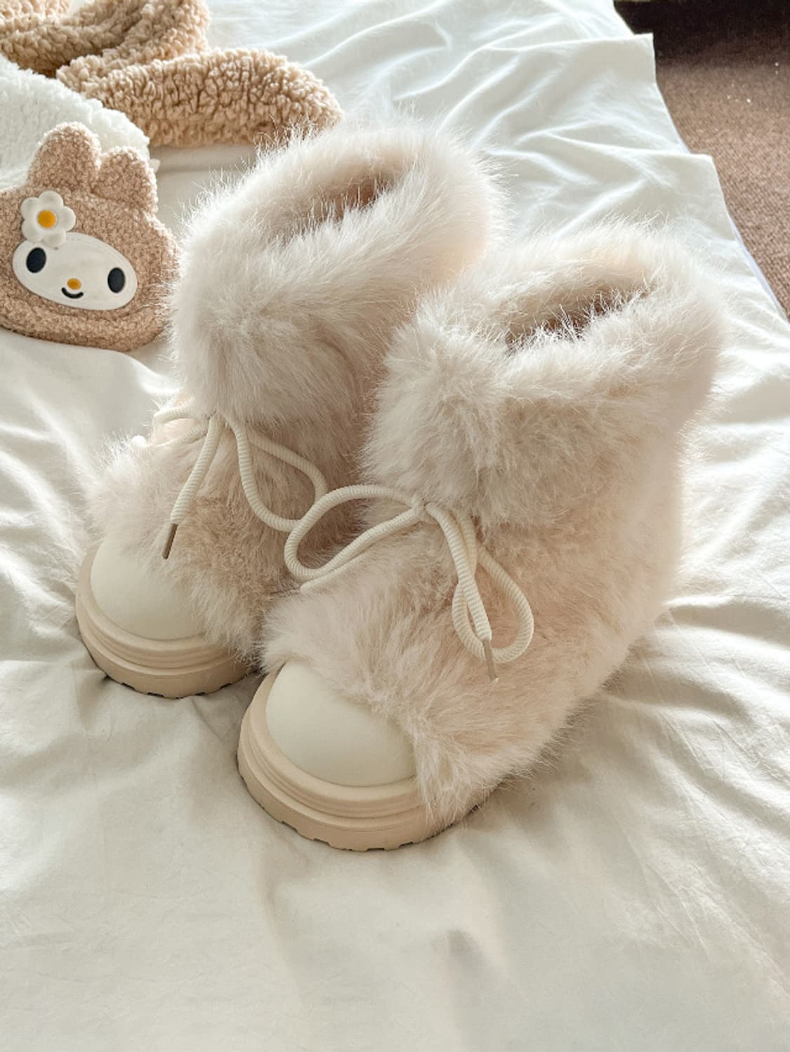 갸루스타일 스노우 퍼부츠 235사이즈 상품이미지1