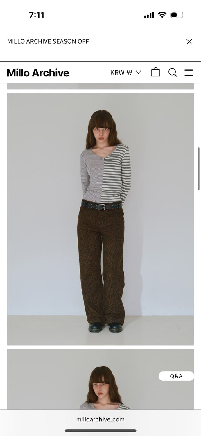 Mixed Pattern T-shirts [Stripe Gray] 상품이미지7