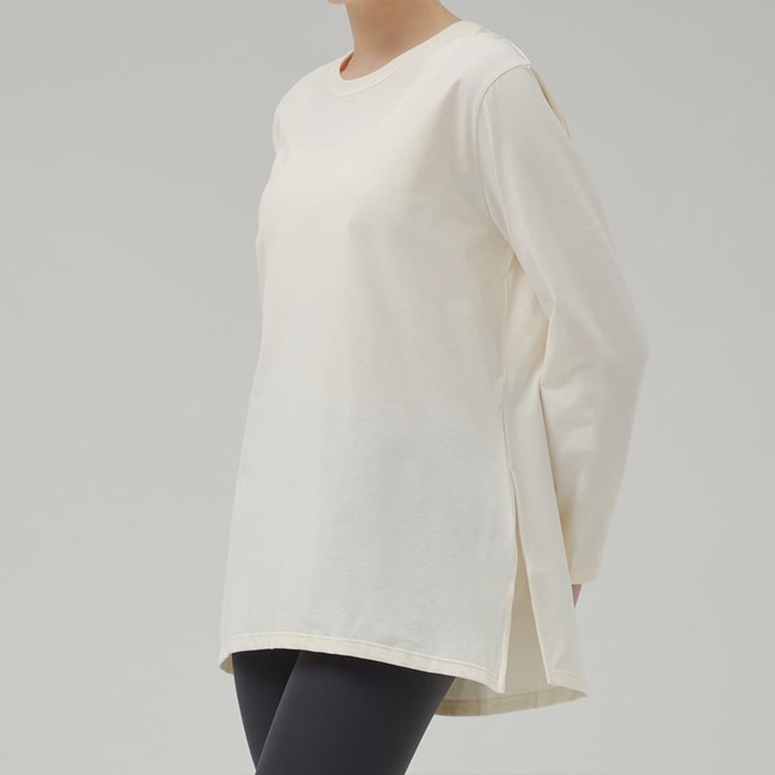 안다르 에어리핏 오버핏 롱슬리브 (블랙) 상품이미지3