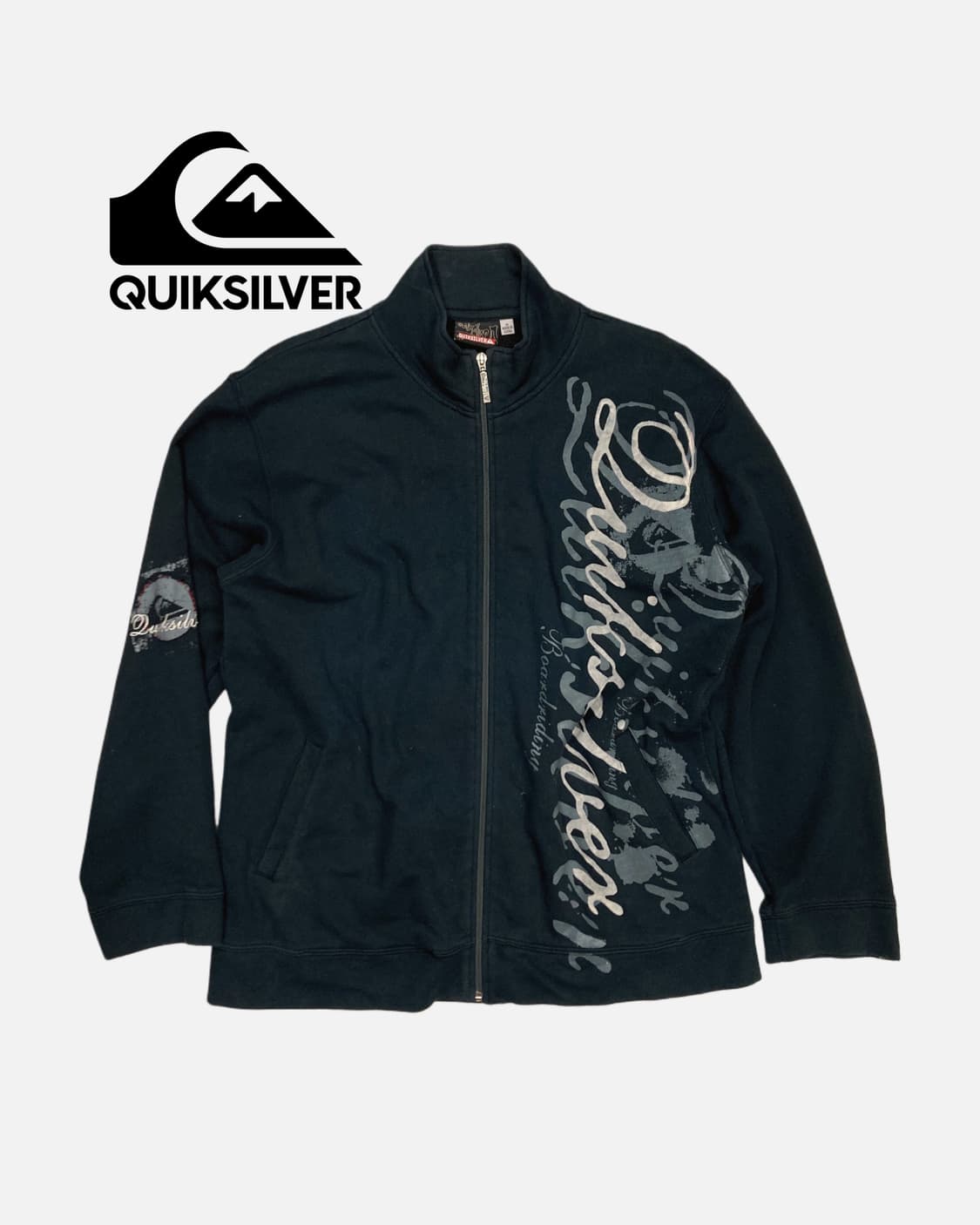 grunge lettiering sweat zip-up 상품이미지1