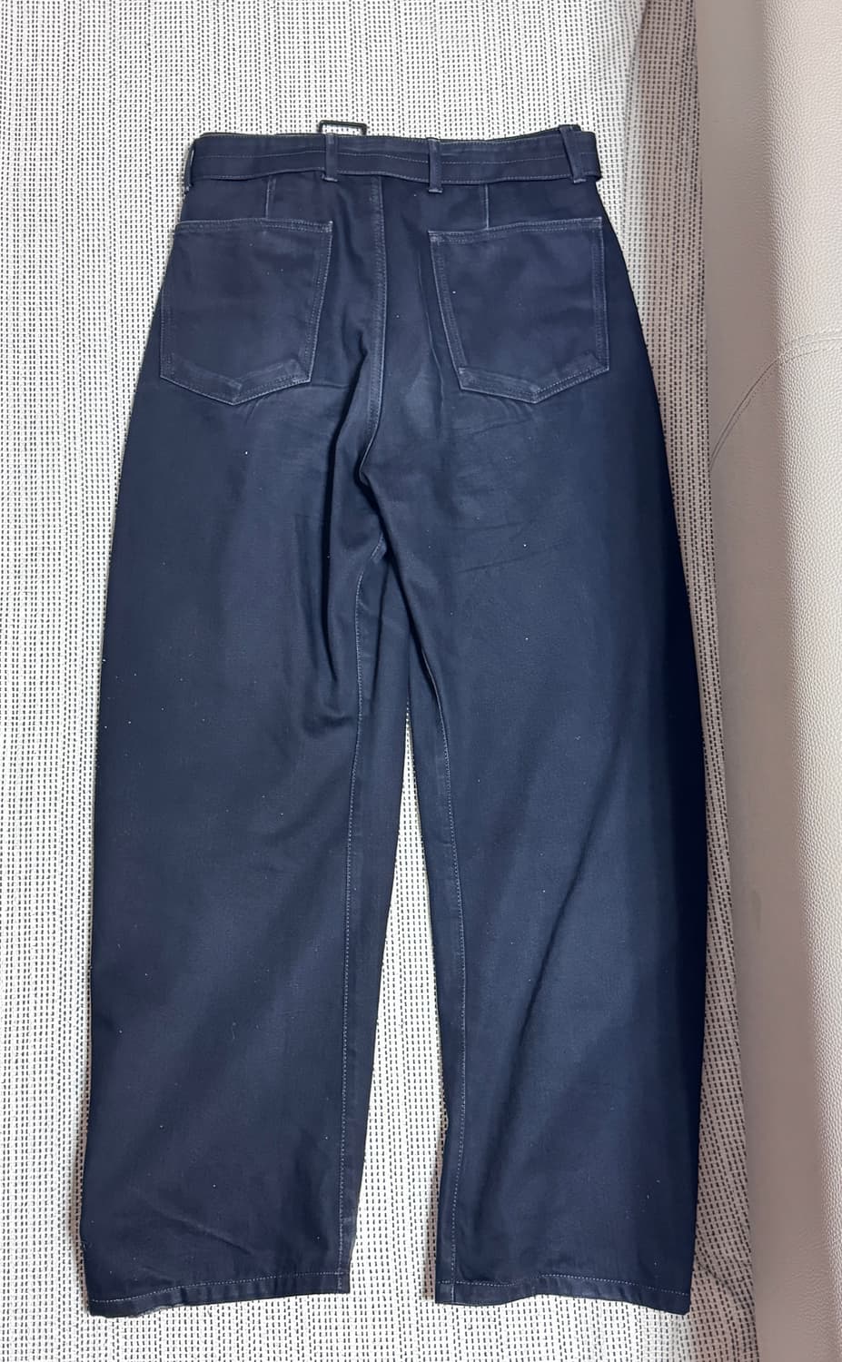 [S]르메르 벨티드 트위스티드 팬츠 블랙 상품이미지2