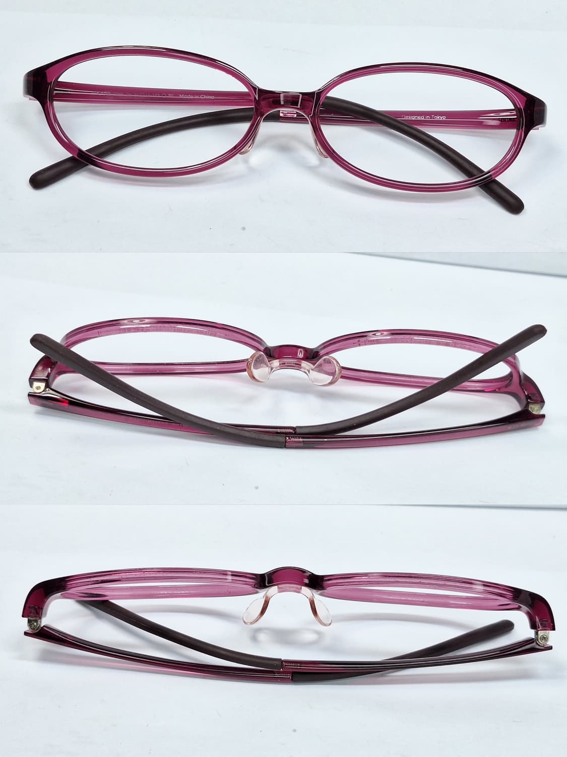 JINS 진스 FPC-14S-102R 와인 슬림 안경 안경테/ 일본 수입 상품이미지8