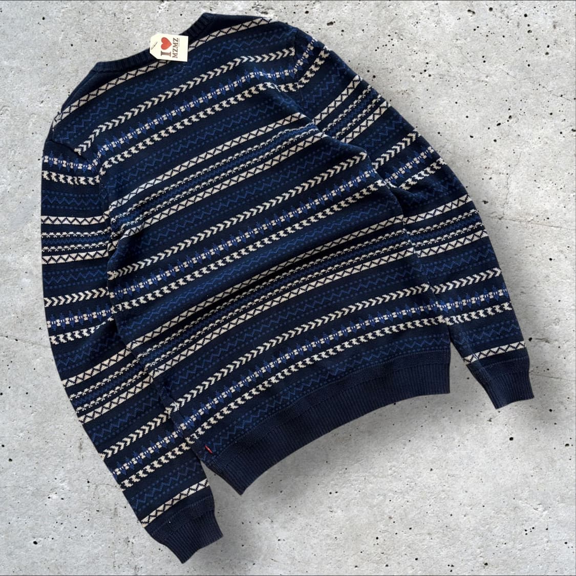 [M] 리바이스 네이비 패턴 니트 스웨터 D151 상품이미지2