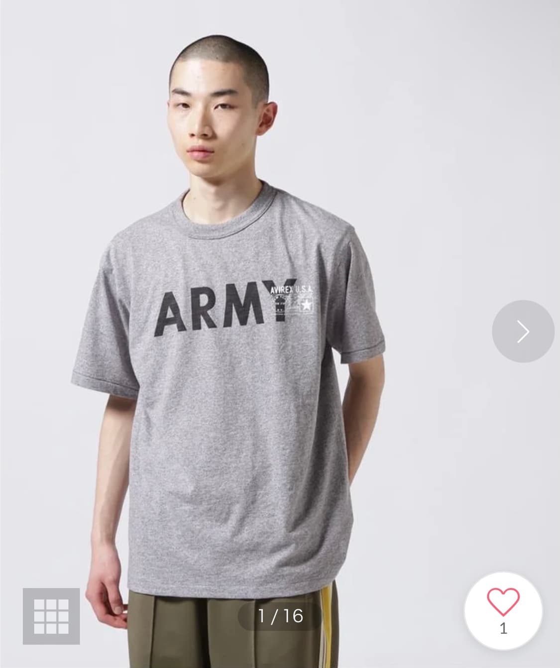 아비렉스 재팬 아미티셔츠 상품이미지2