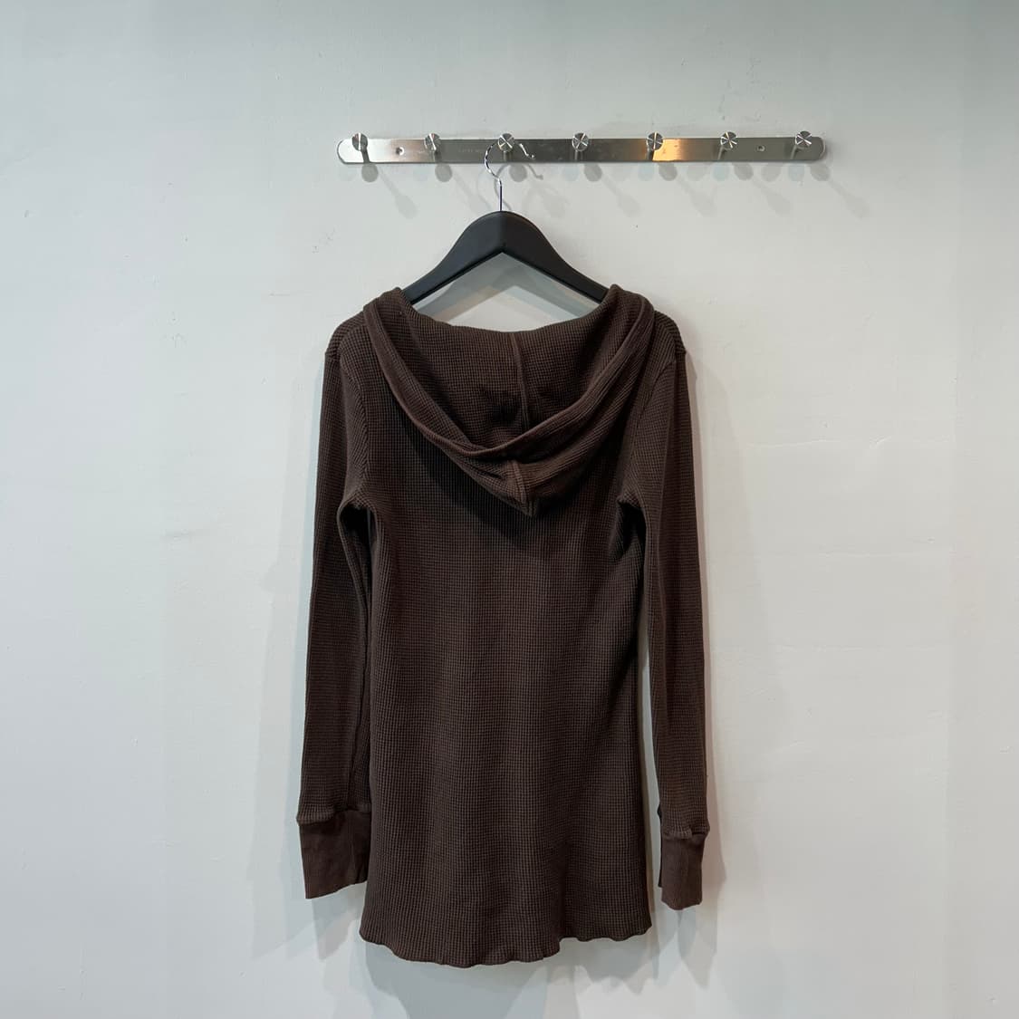 브라운 와플 후드 롱 슬리브 상품이미지4