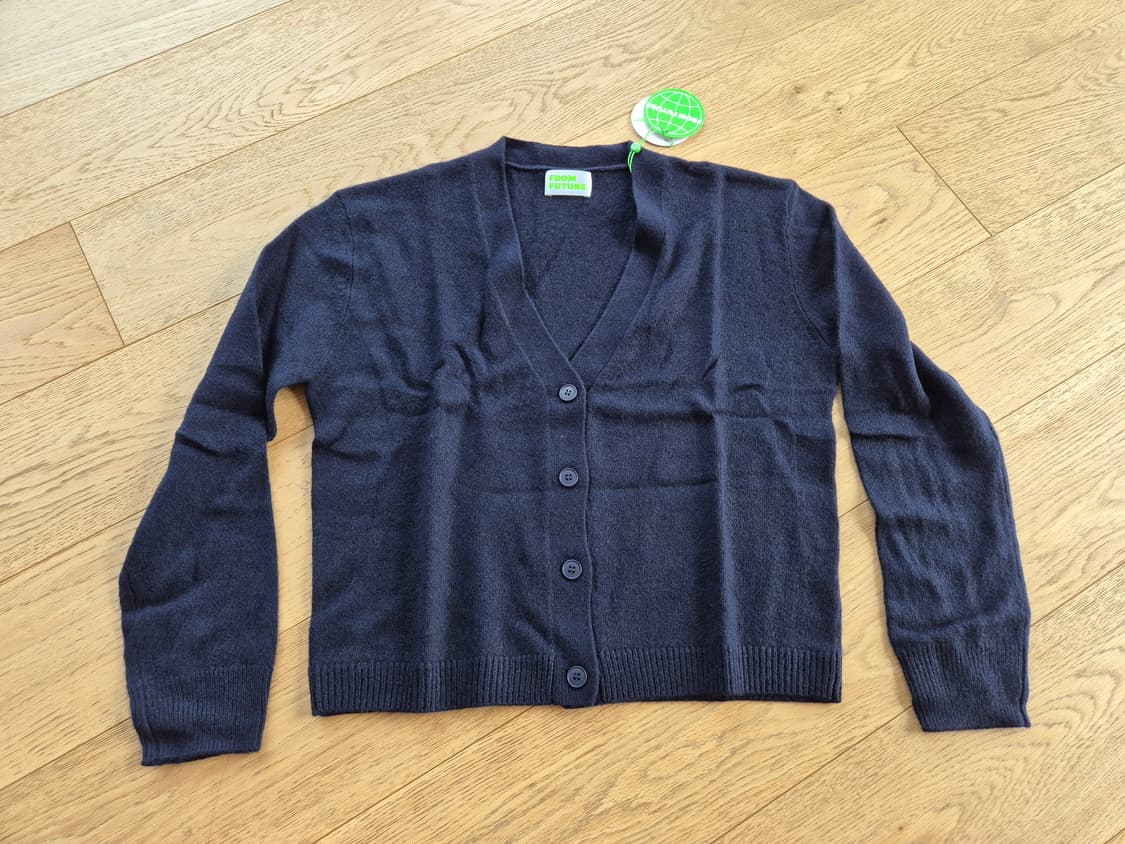 (새상품) 프롬퓨처 100% 캐시미어 네이비 가디건 M사이즈
 상품이미지1
