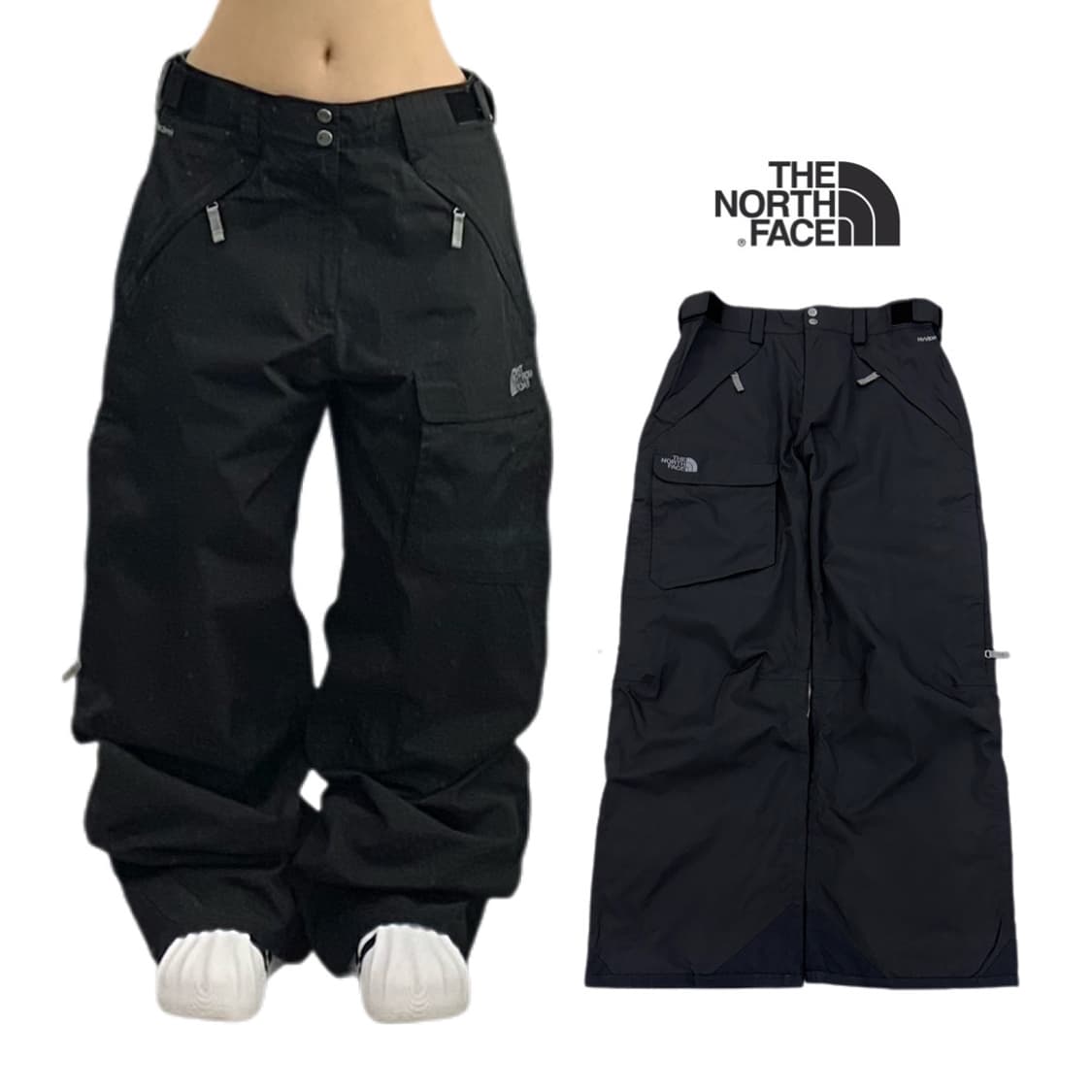 노스페이스 하이벤트 고프코어 마운틴 와이드 윈터 카고팬츠 블랙 상품이미지1