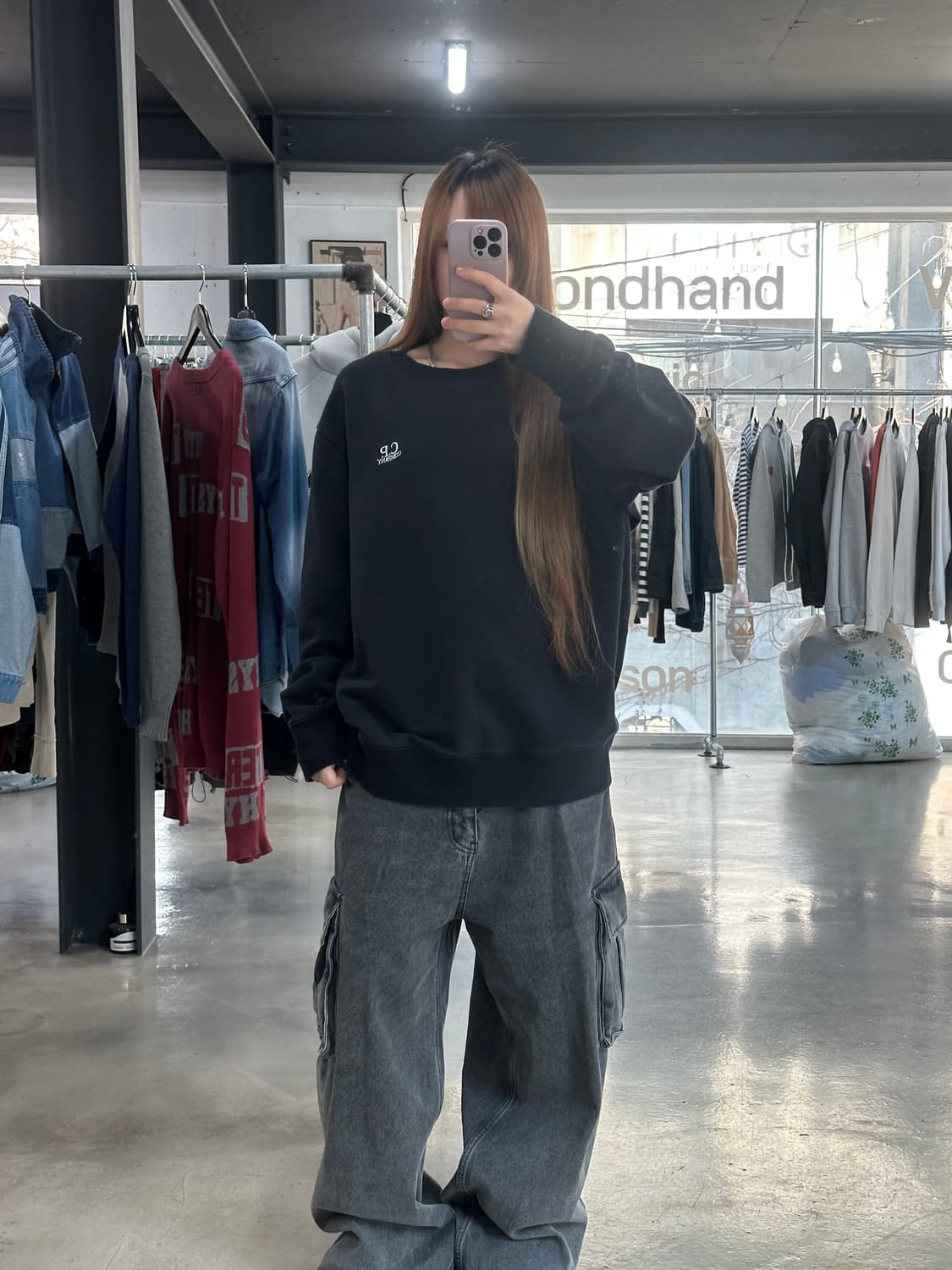 C.P 컴퍼니 자수로고 맨투맨  상품이미지3