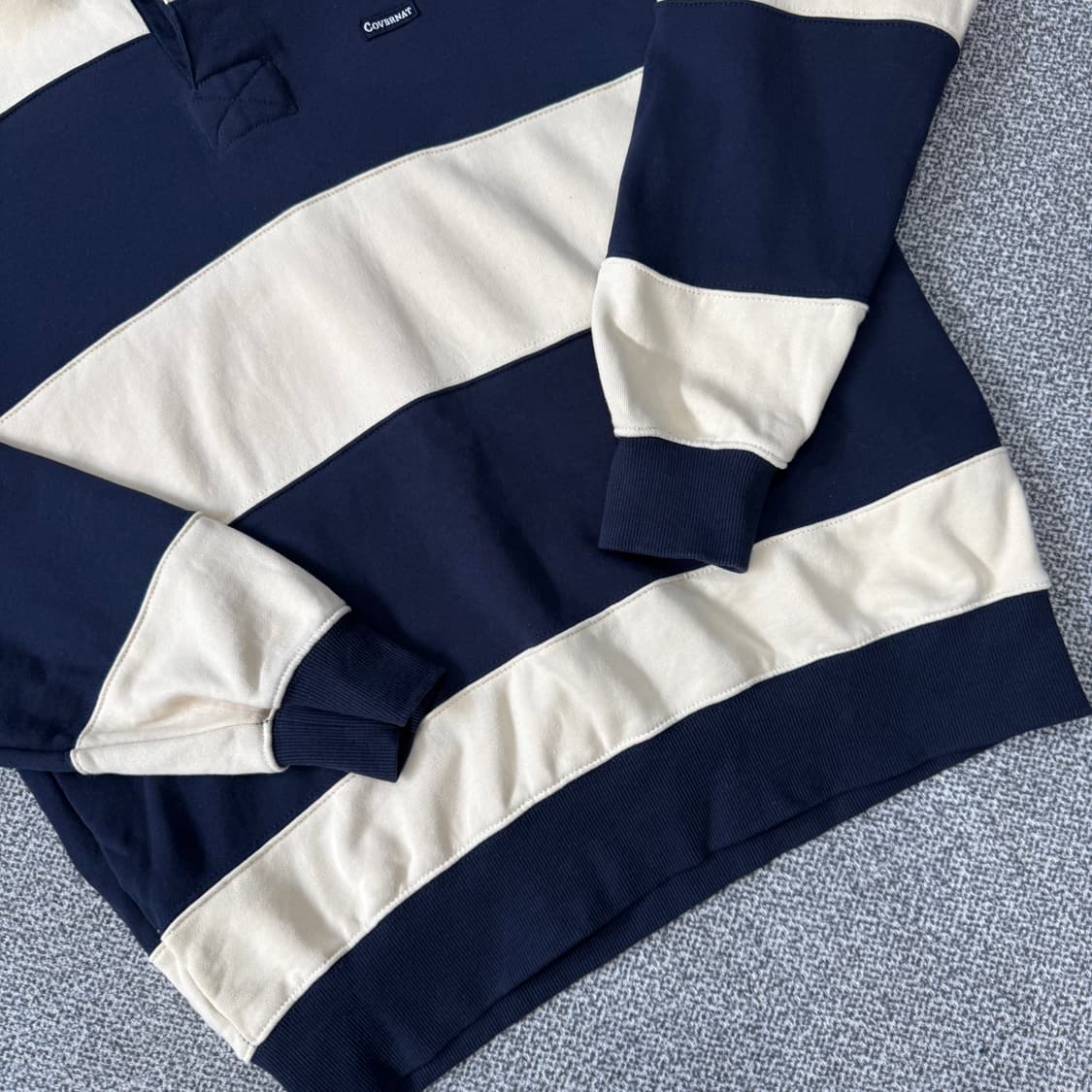 커버낫 스트라이프 럭비 맨투맨 상품이미지3