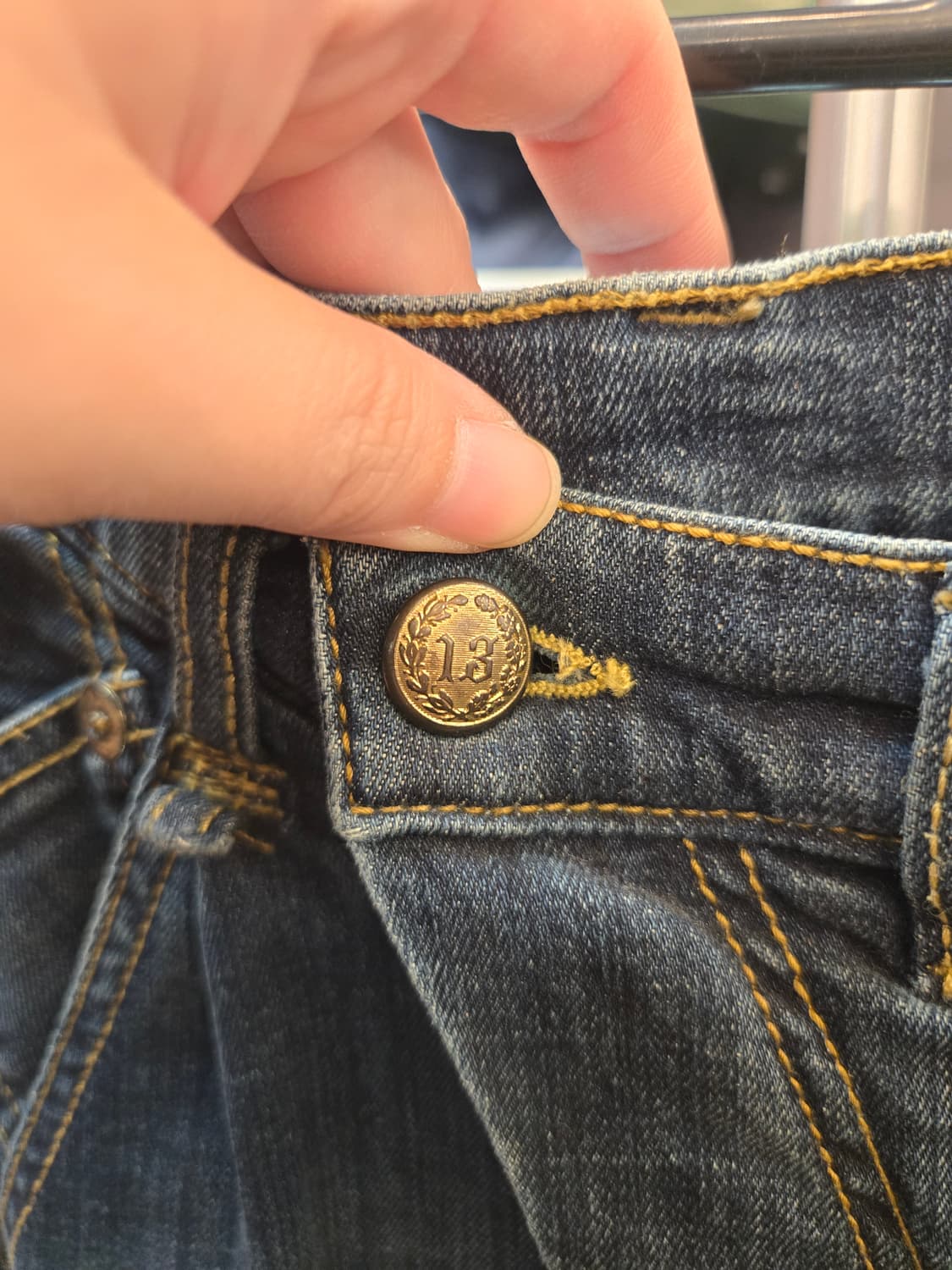 [쿨거환영]R13 크로스오버 비대칭 스판 데님 팬츠 상품이미지4