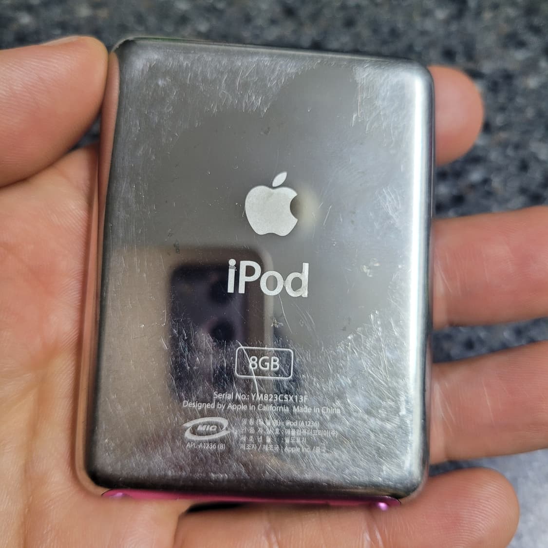 애플 아이팟 나노 3세대 8기가 핑크색 부품용 상품이미지7