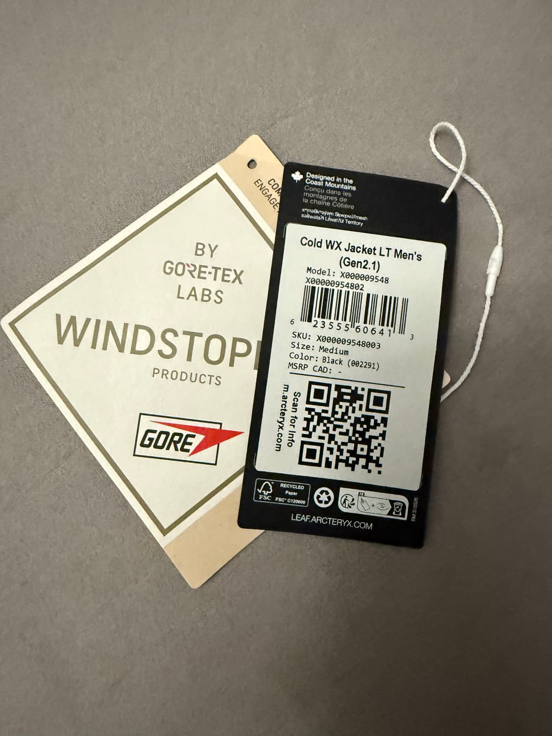 아크테릭스 리프 콜드 자켓 LT Gen2.1 블랙 M 상품이미지6