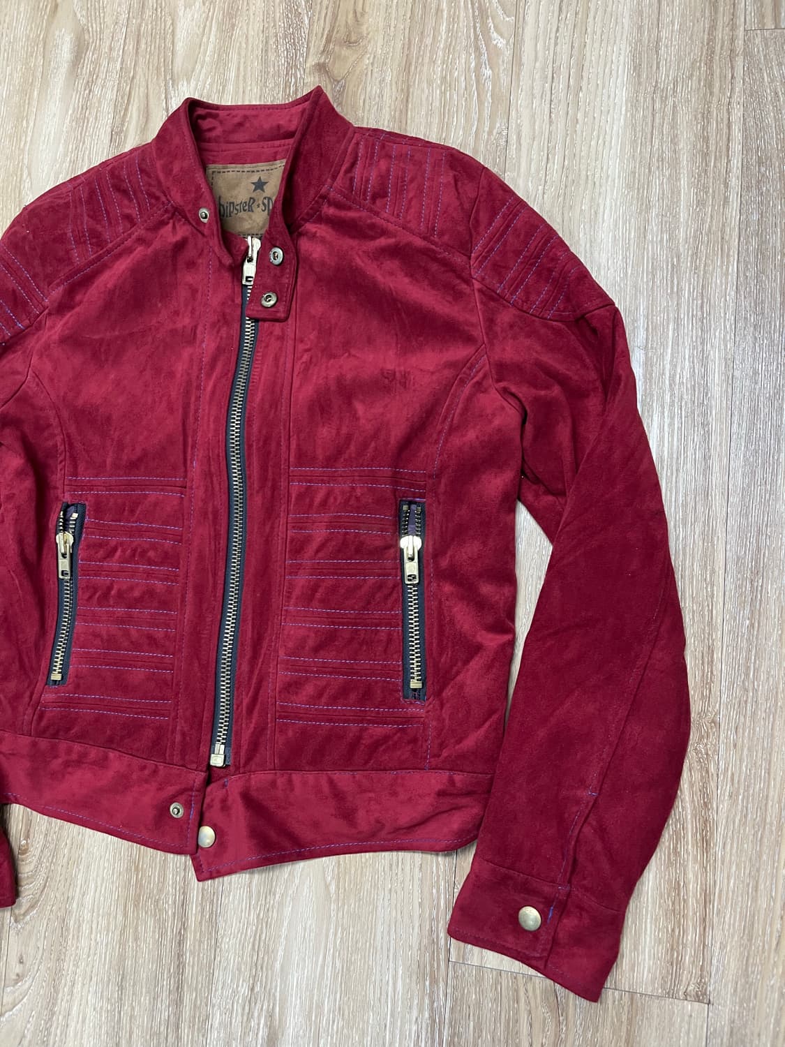 힙스터 스포이드 스웨이드 자켓 상품이미지2