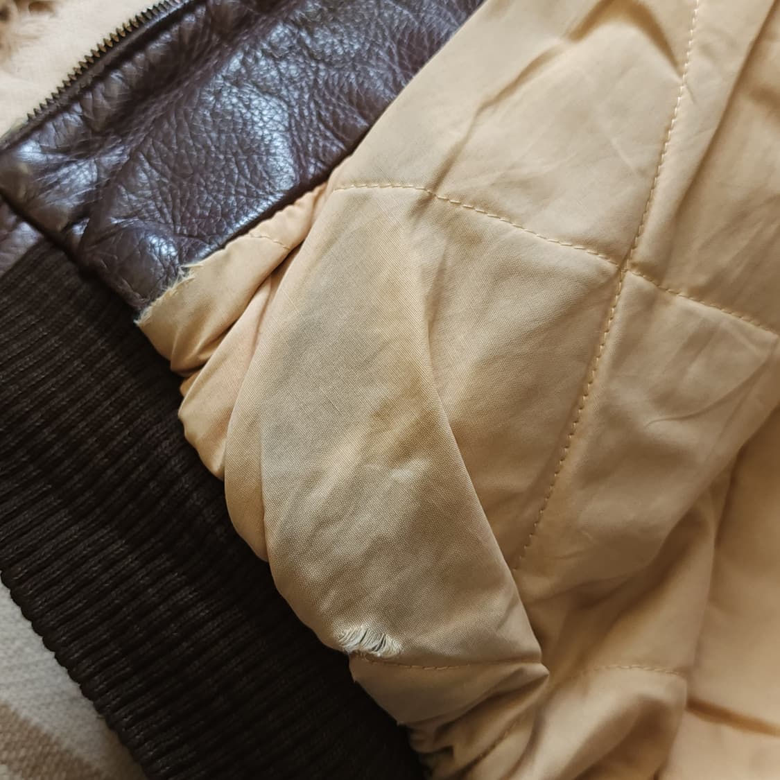 80s 빈티지 가죽자켓 a2 레더자켓 프렌치 레더 플라이트 자켓 M 상품이미지8