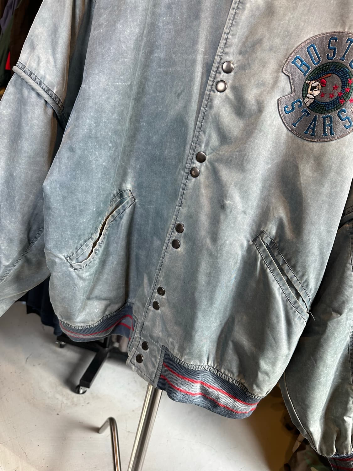 보스턴 스타 자수 나일론 바시티 붐버 자켓 상품이미지5