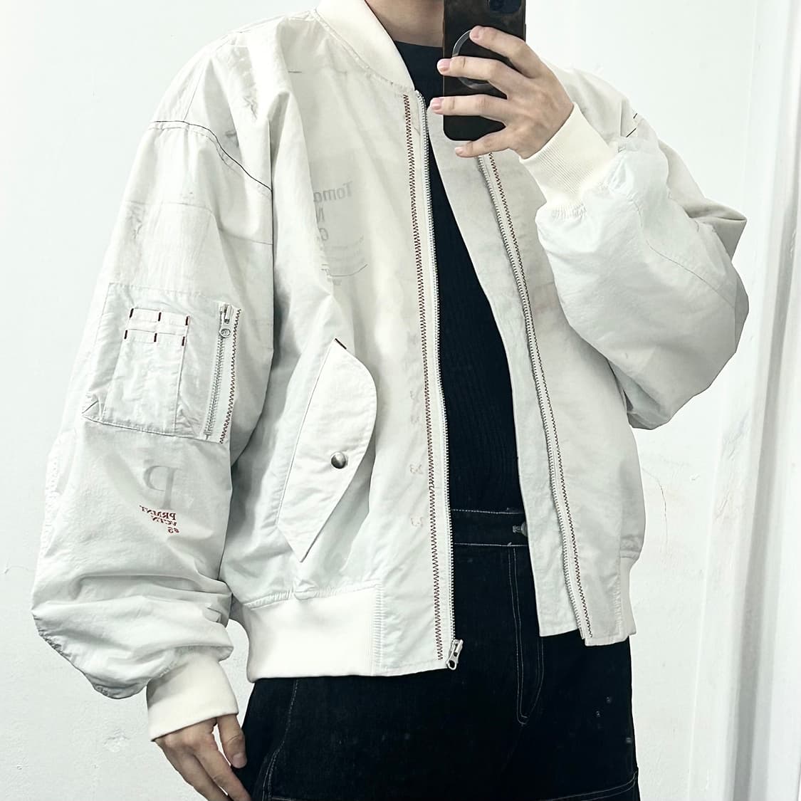 혜인서 그래픽 나일론 봄버 자켓 상품이미지5