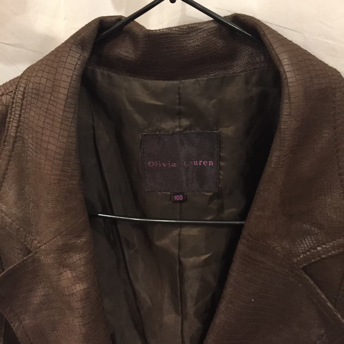 Olivia Lauren 모리걸 로걀 브라운 레더 리본 vest 상품이미지2