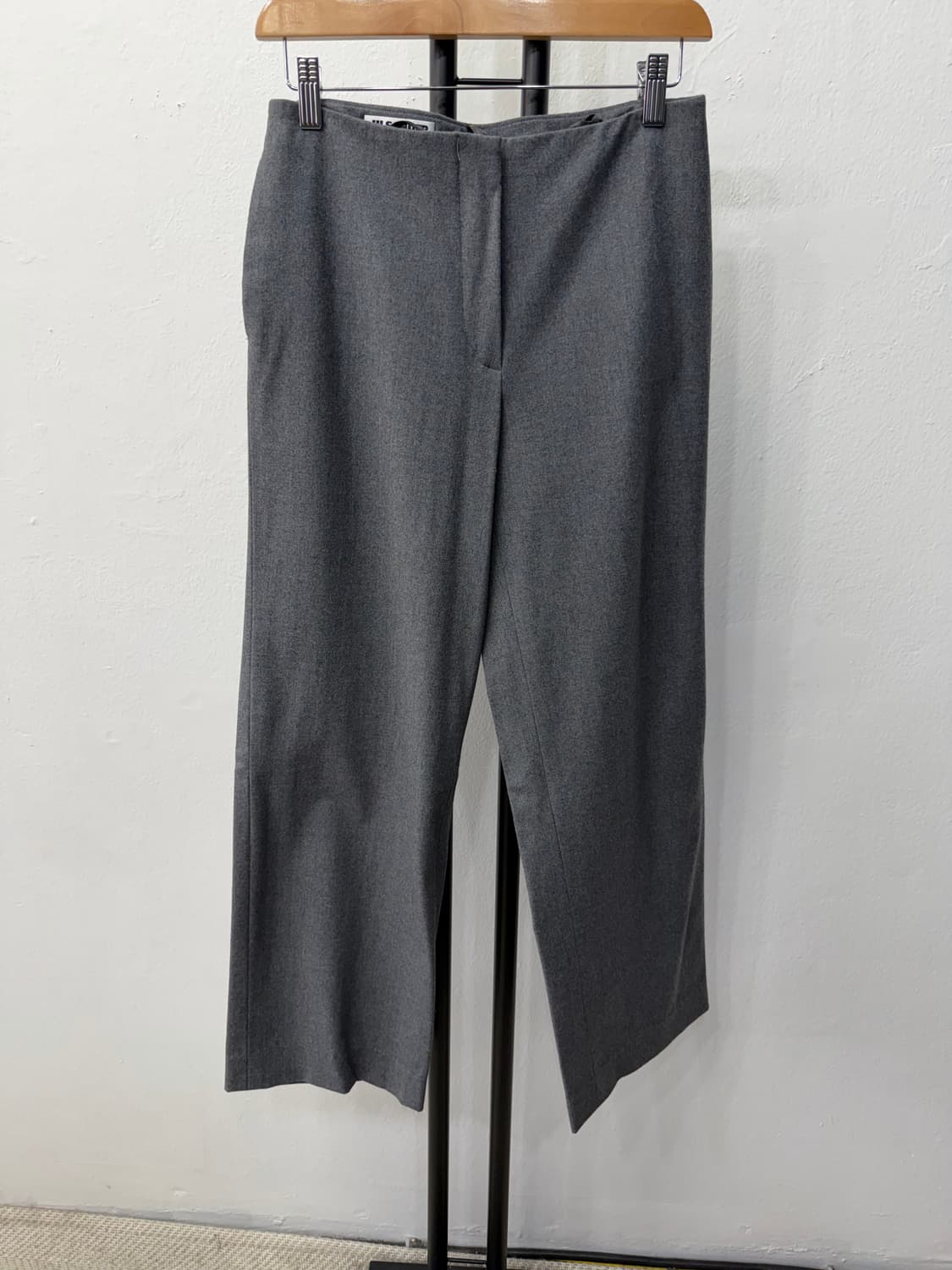 정품) 질샌더 여성 그레이 와이드 슬랙스 팬츠 34(26) 상품이미지1