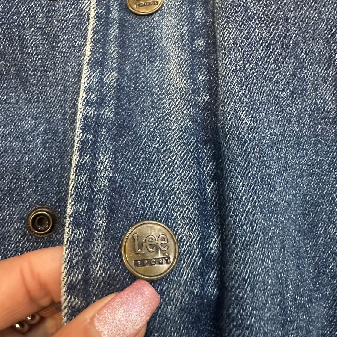 리 올드스쿨 데님 바시티 자켓L 상품이미지5