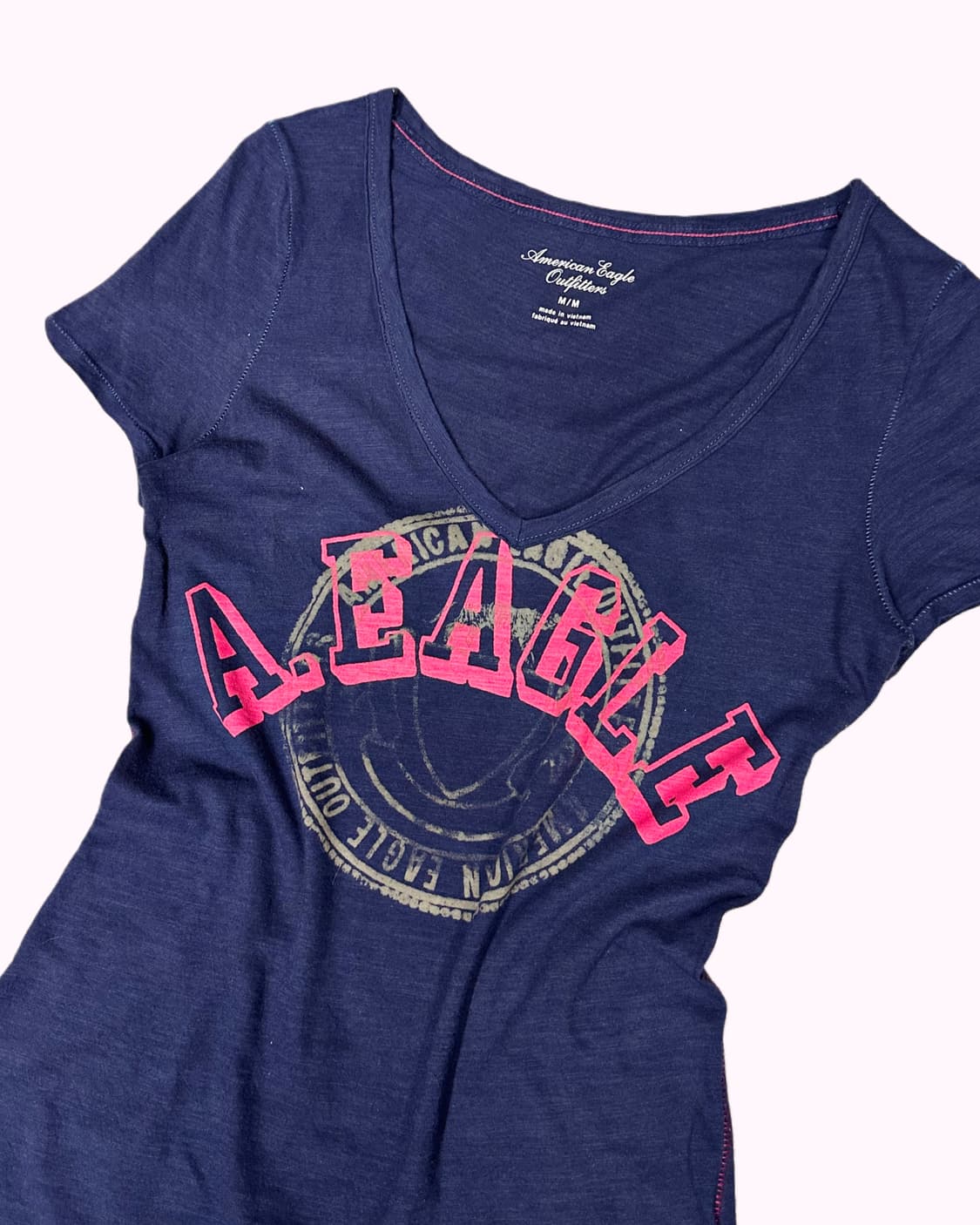 logo navy v-neck t-shirt 상품이미지2