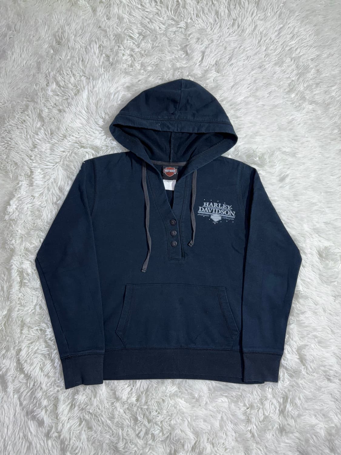 할리데이비슨 오픈카라 비즈 블랙 후드  상품이미지3