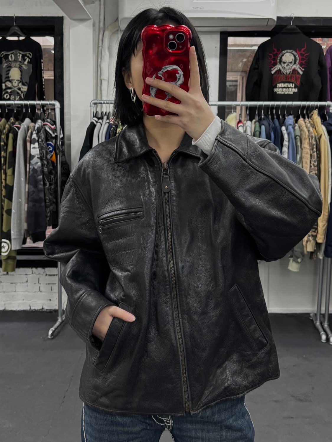 90s 마리떼 소가죽 자켓 상품이미지3