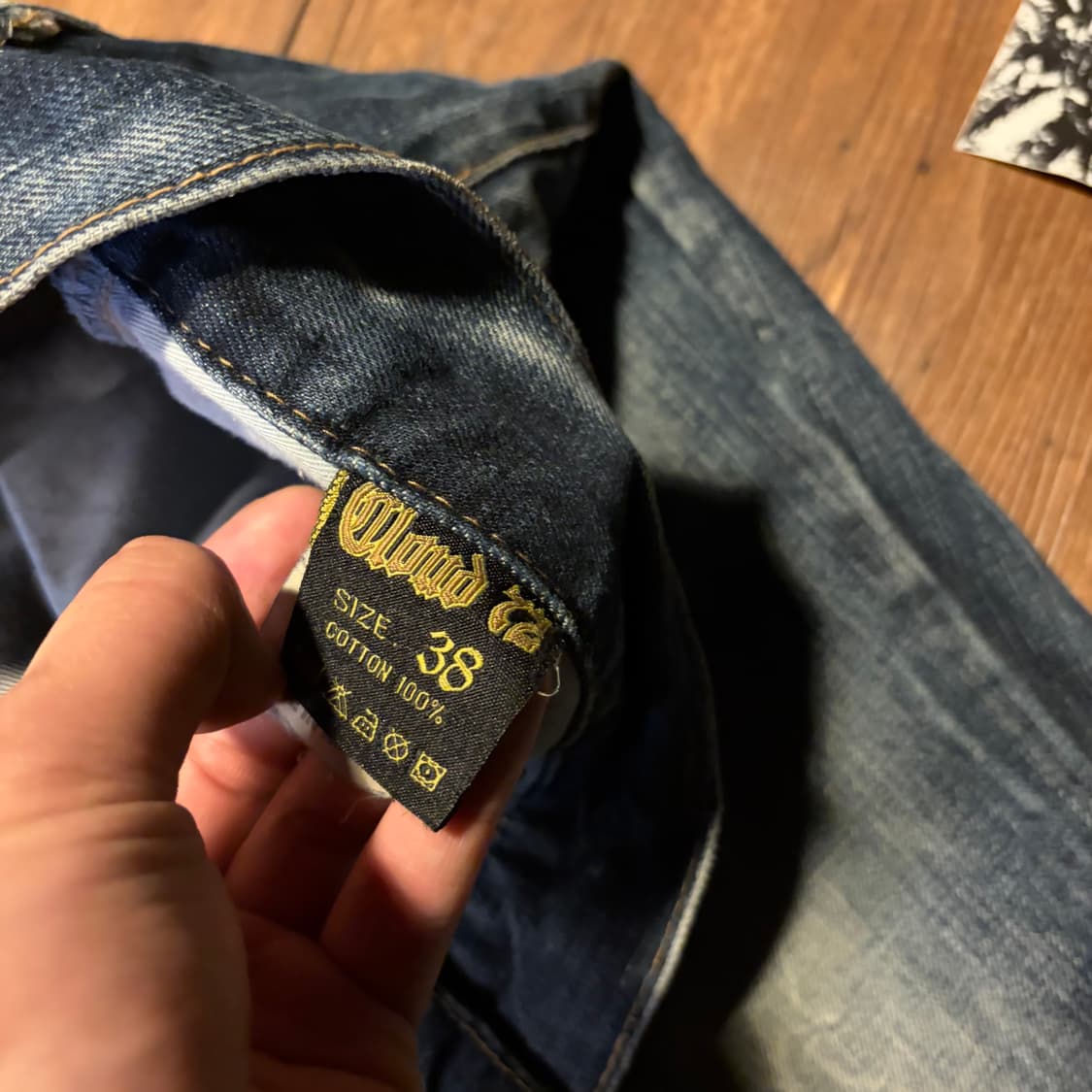 00s Skull patch washed denim 상품이미지6