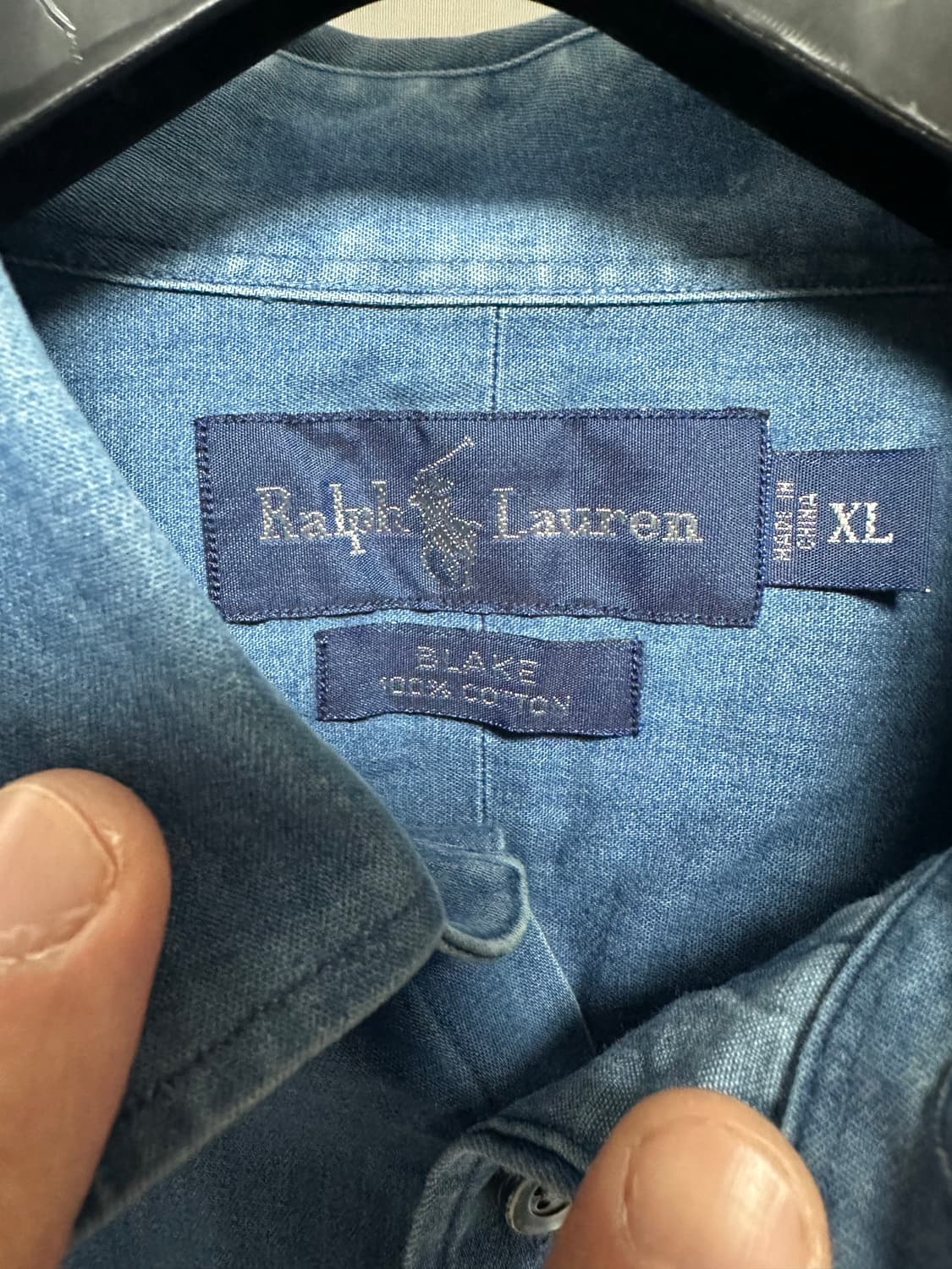 no.166 폴로 랄프로렌 중청데님 셔츠 xxl 상태s급 상품이미지3