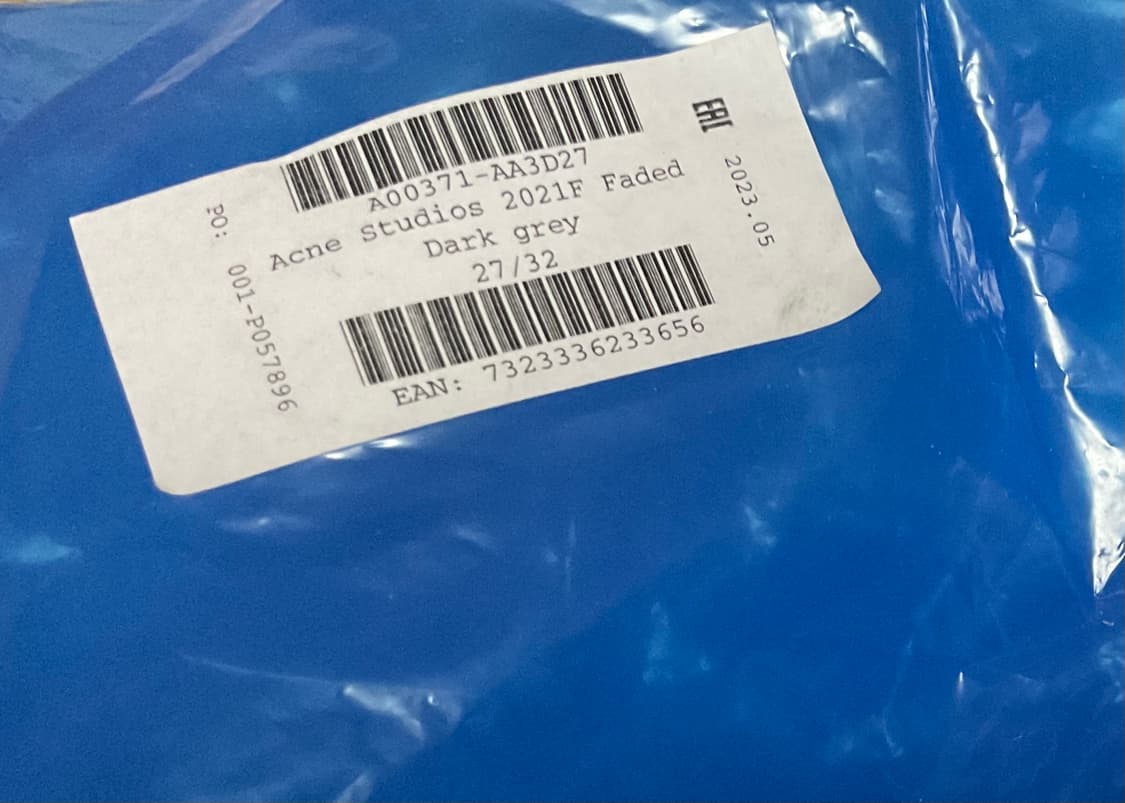 아크네 스튜디오 2021 루즈핏 페디드 블랙 27/32 상품이미지2