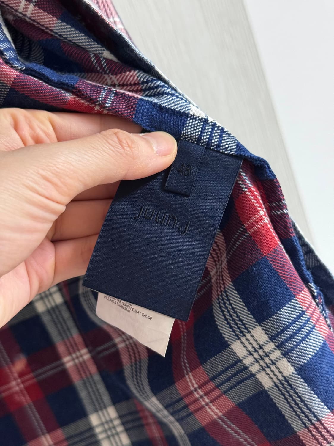 [48] 준지 아일랜드 워싱 브릭 레드 체크 맥스핏 셔츠 - 레드 상품이미지6