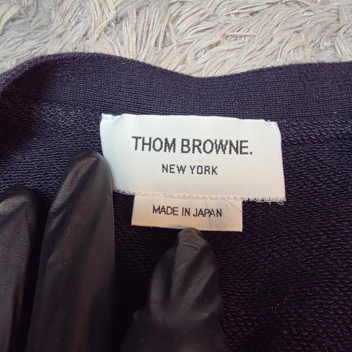 {클로젯}[2][오케이몰 정품]톰브라운 네이비 코튼 가디건 상품이미지5