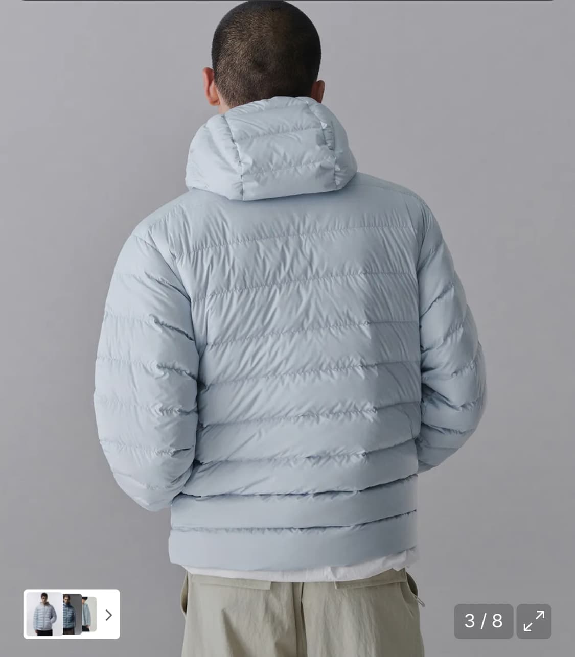 무신사 스탠다드 시티레저 클라우디 블루 경량패딩 상품이미지2