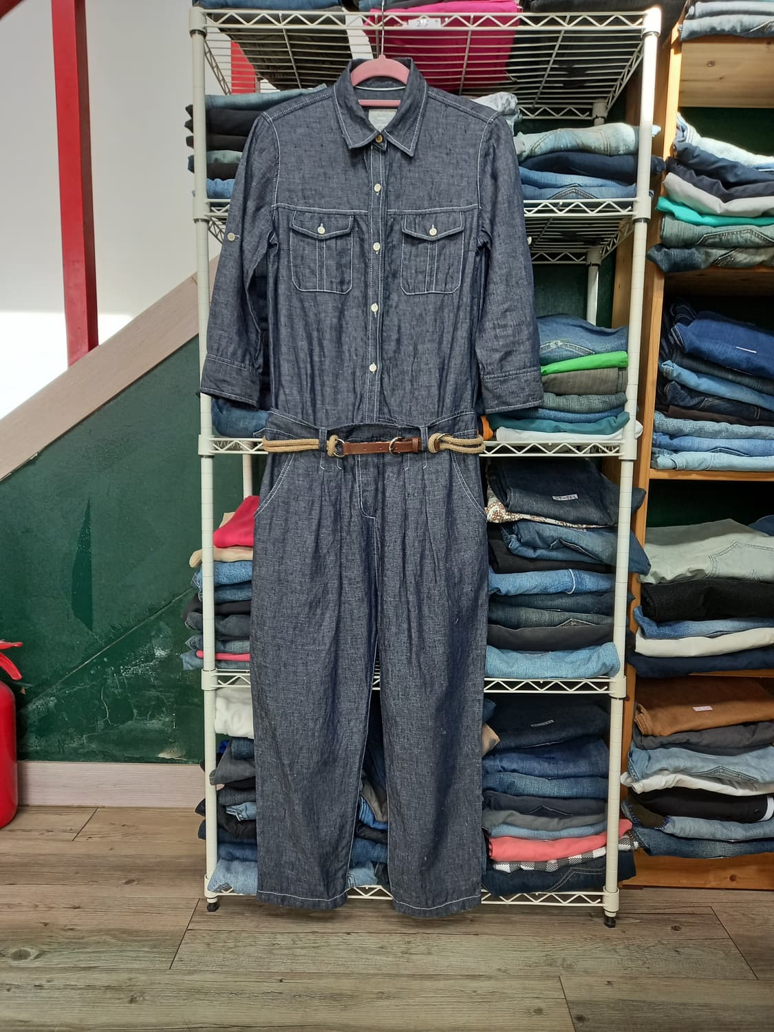 M95 BEANPOLE 봄여름용 린넨 점프수트 진청 M-02 상품이미지1