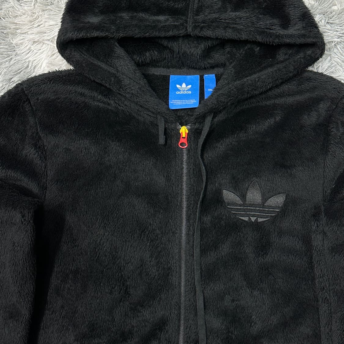 아디다스 양털 블랙 후드집업   상품이미지2
