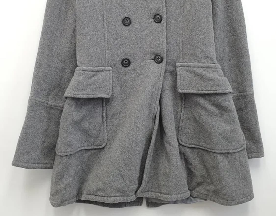 그레이 울 혼방 모리걸 코트 상품이미지3