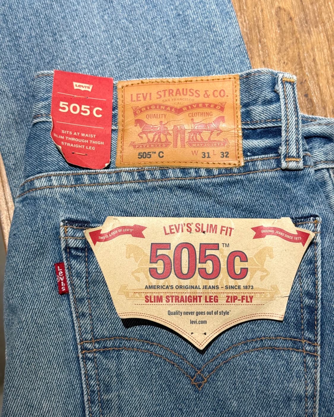 리바이스 505c 슬림 스트레이트 데님 팬츠 상품이미지7