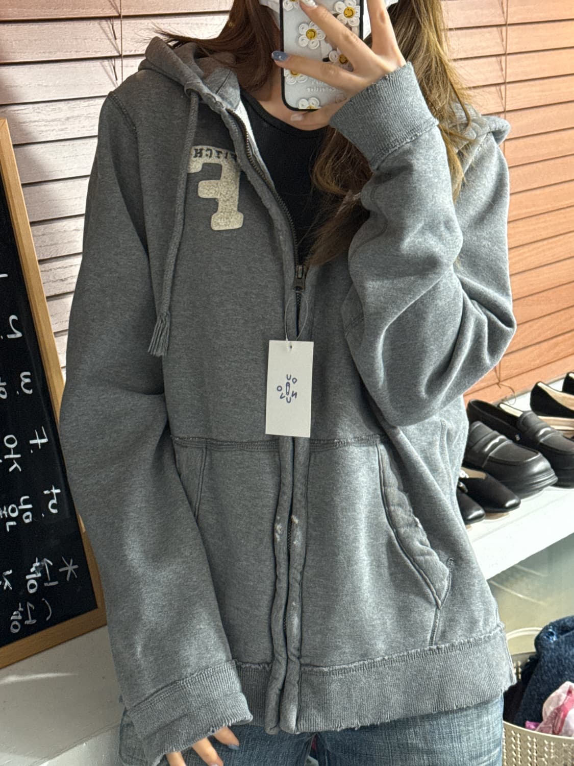 아베크롬비 데미지 후드집업 상품이미지1