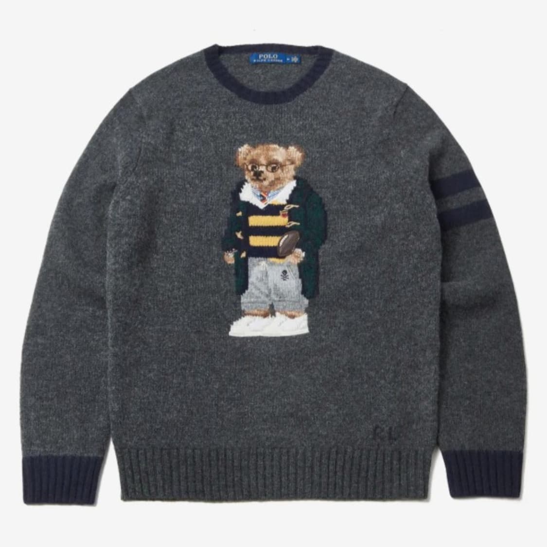 폴로 랄프로렌 정품 남성 베어 스웨터 그레이 헤더 M 상품이미지1
