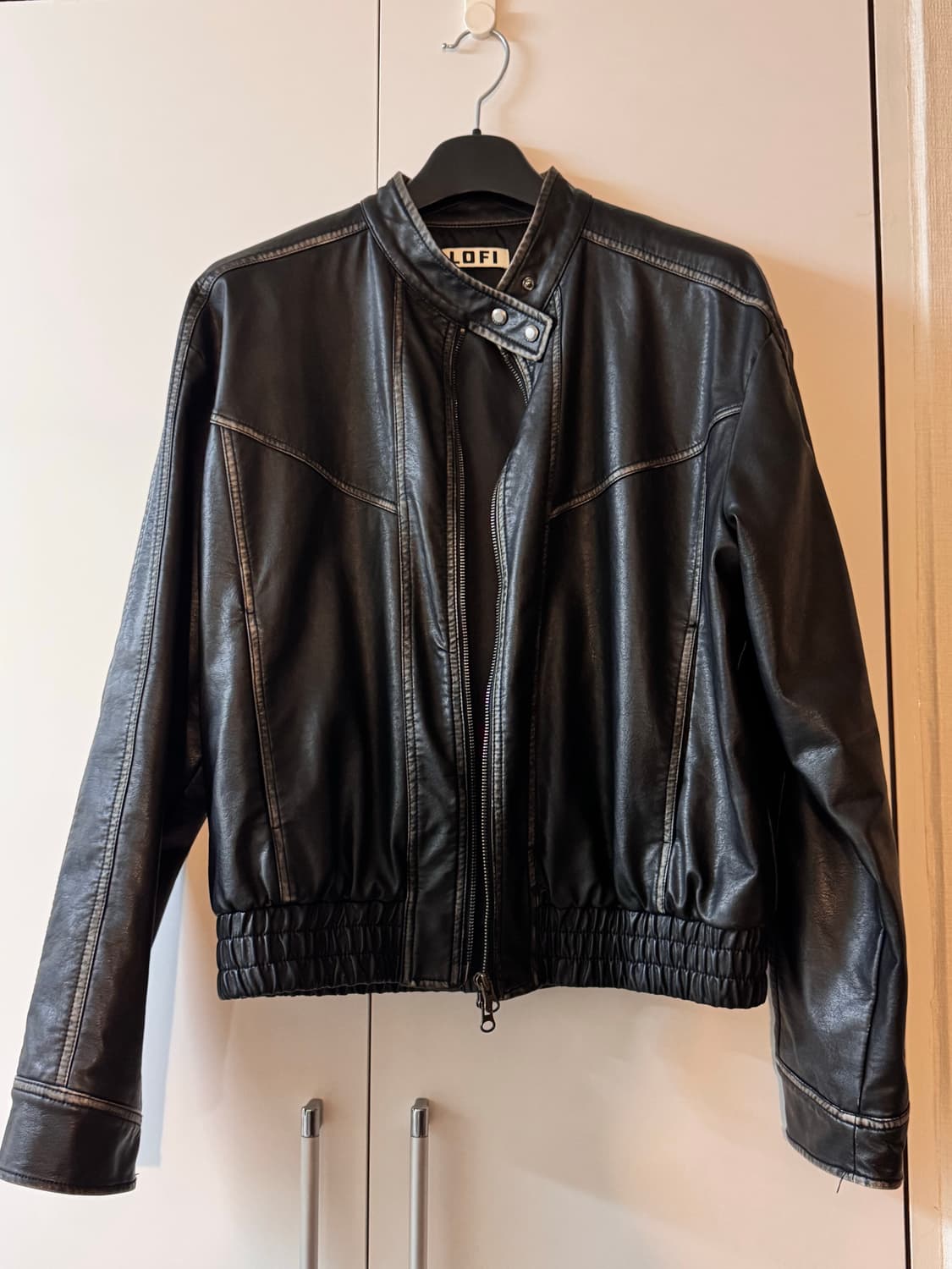 로파이 비건레더 레이서 자켁 상품이미지1