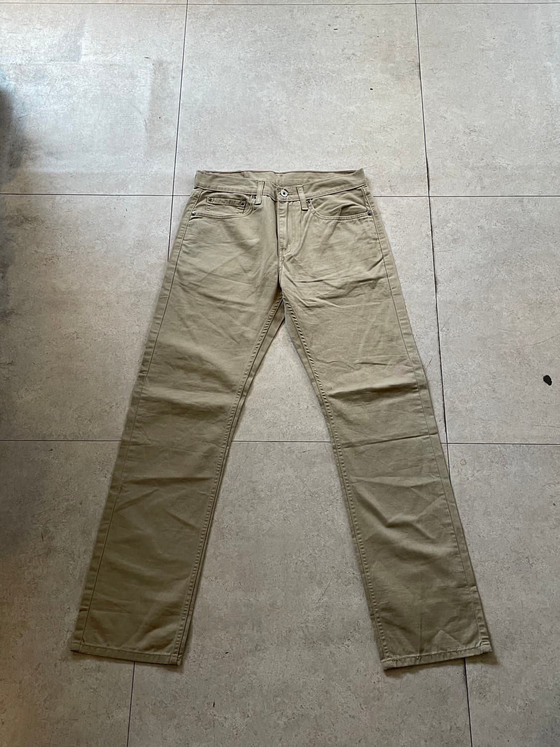 리바이스505 베이지색 팬츠 화이트탭 상품이미지7