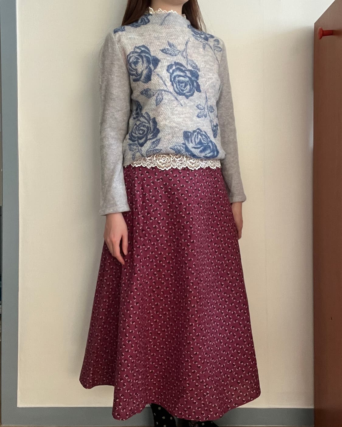 Tyrol Burgundy Skirt 상품이미지3