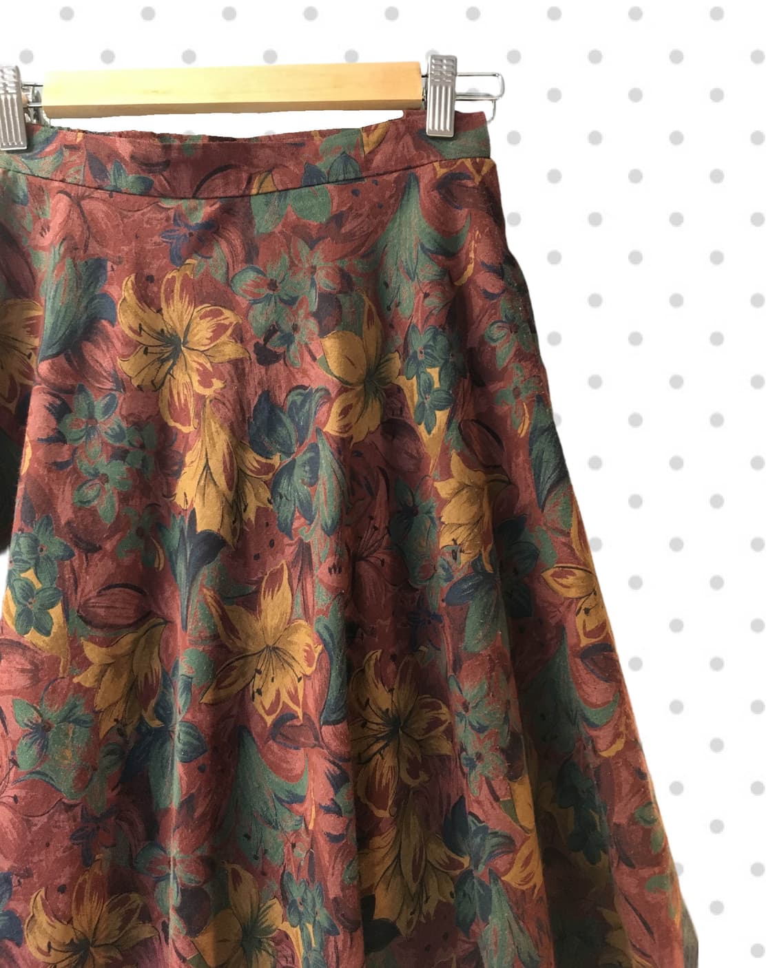vintage floral pattern long skirt multi 상품이미지7