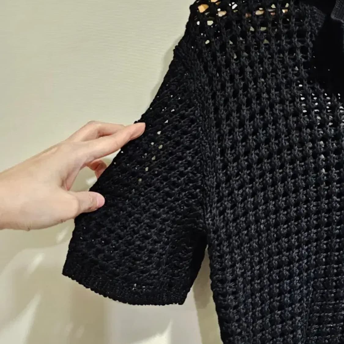 띠어리 블랙 니트 가디건 S 상품이미지6